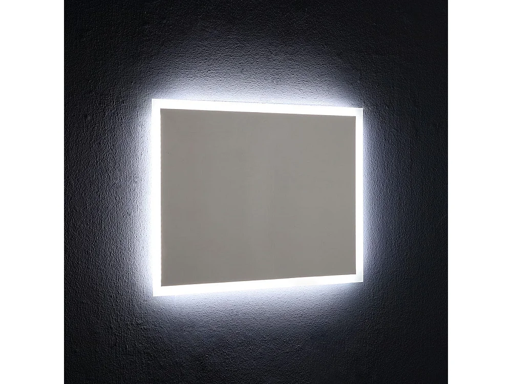 Miroir Avec Cadre Rétroéclairé Avec Led 80X60 Cm Réversible
