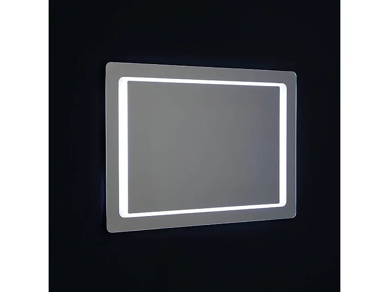 Miroir 100X70 De Salle De Bain Rétroéclairé Avec Led Réversible