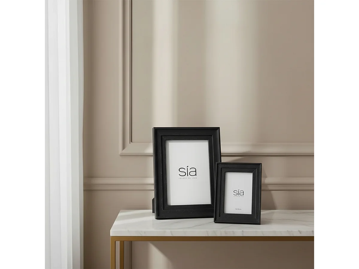 Cadre Photo Haiku en pin noir 10x15 - Noir