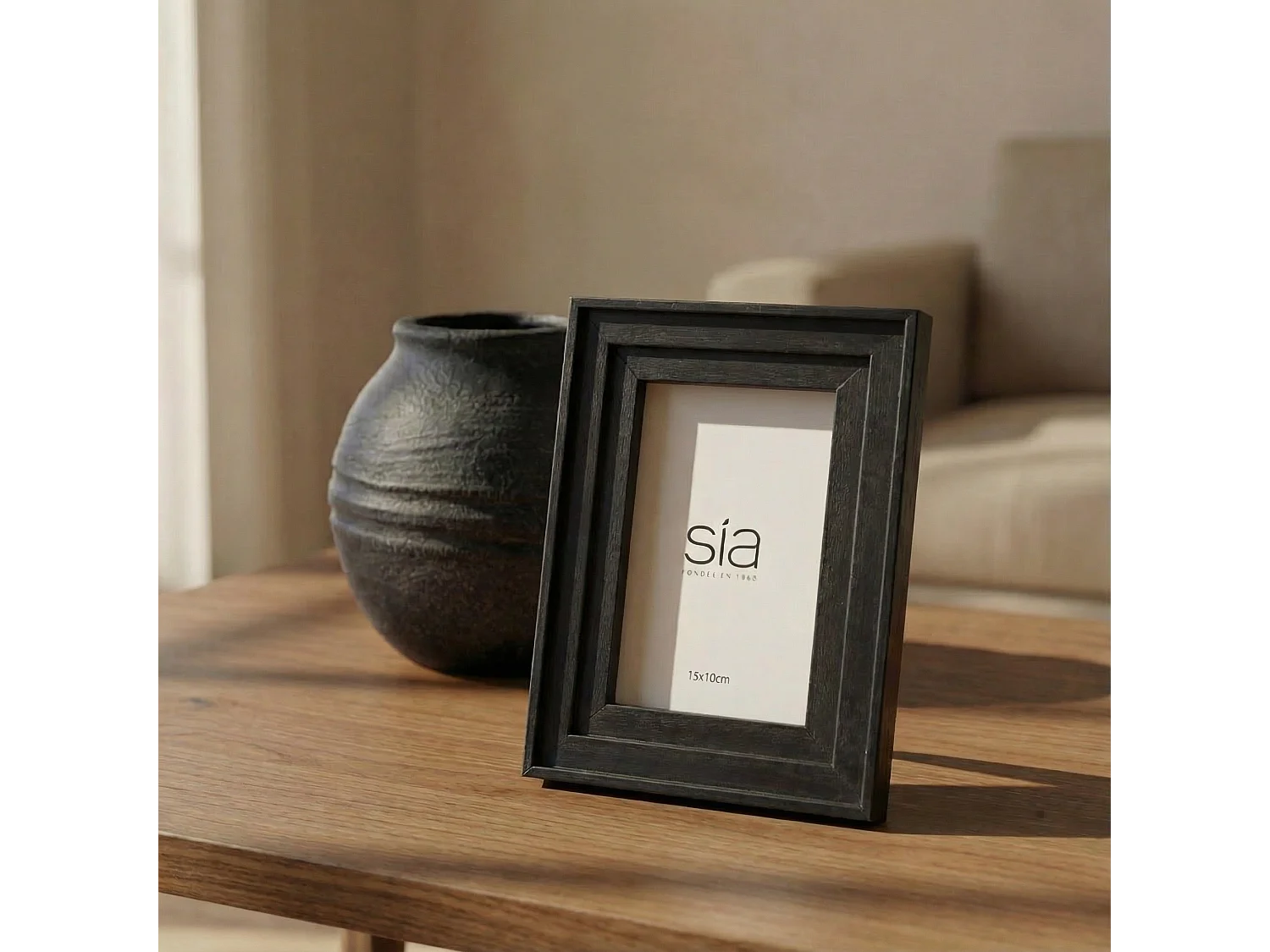 Cadre Photo Haiku en pin noir 10x15 - Noir