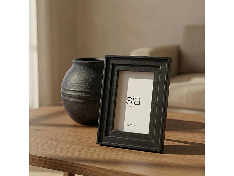 Cadre Photo Haiku en pin noir 10x15 - Noir