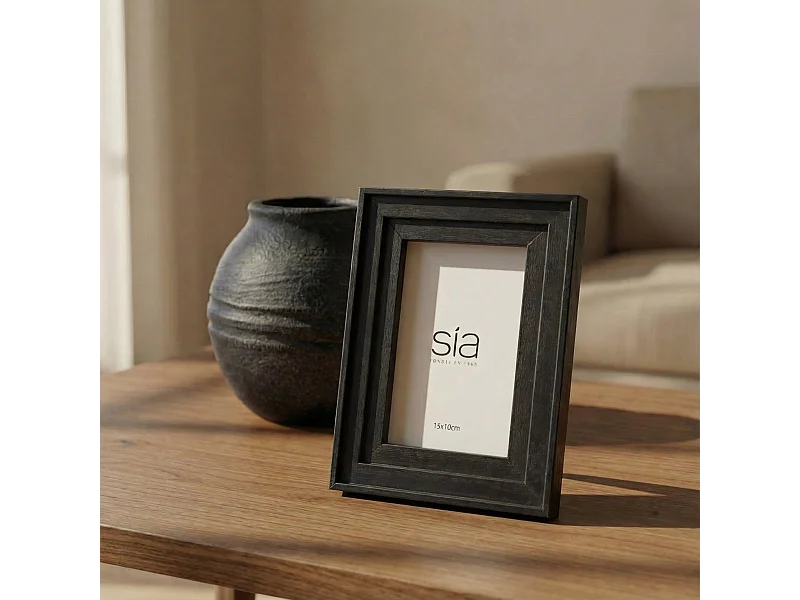 Cadre Photo Haiku en pin noir 10x15 - Noir