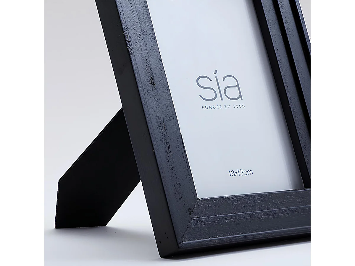 Cadre Photo Haiku en pin noir 13x18 - Noir