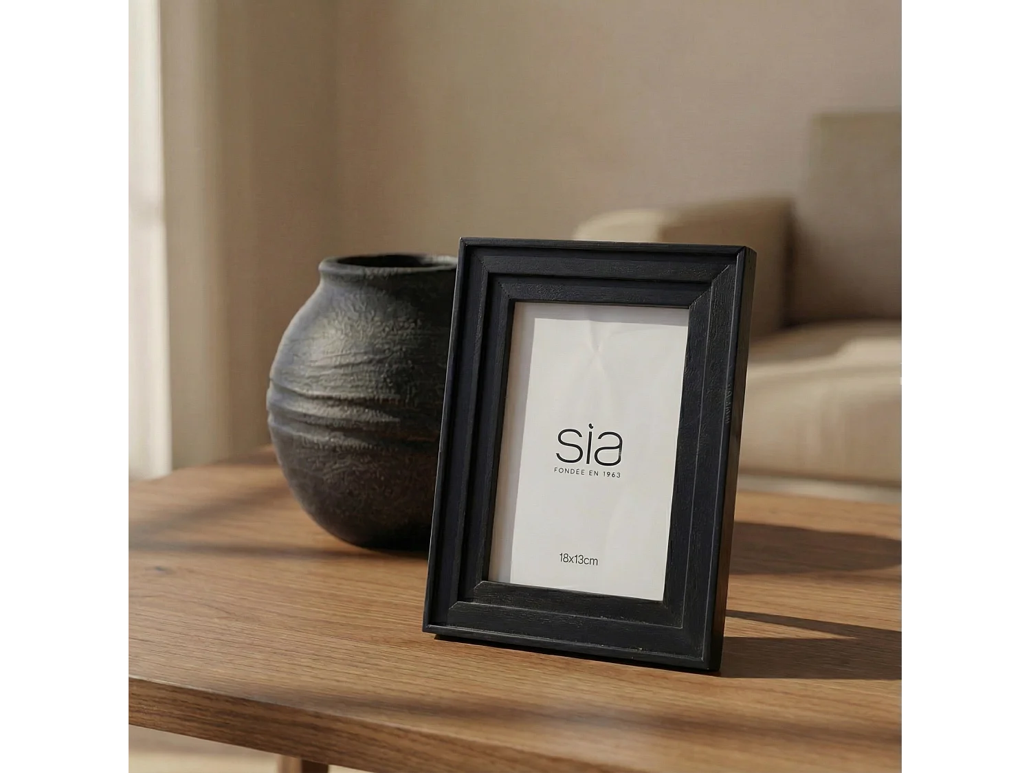 Cadre Photo Haiku en pin noir 13x18 - Noir