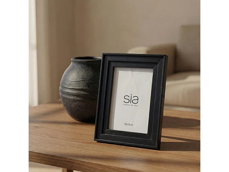 Cadre Photo Haiku en pin noir 13x18 - Noir