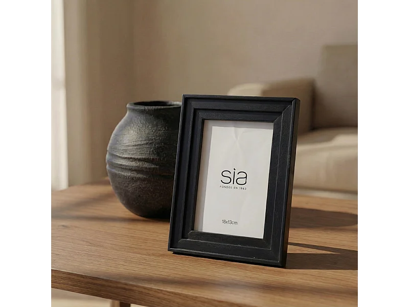 Cadre Photo Haiku en pin noir 13x18 - Noir