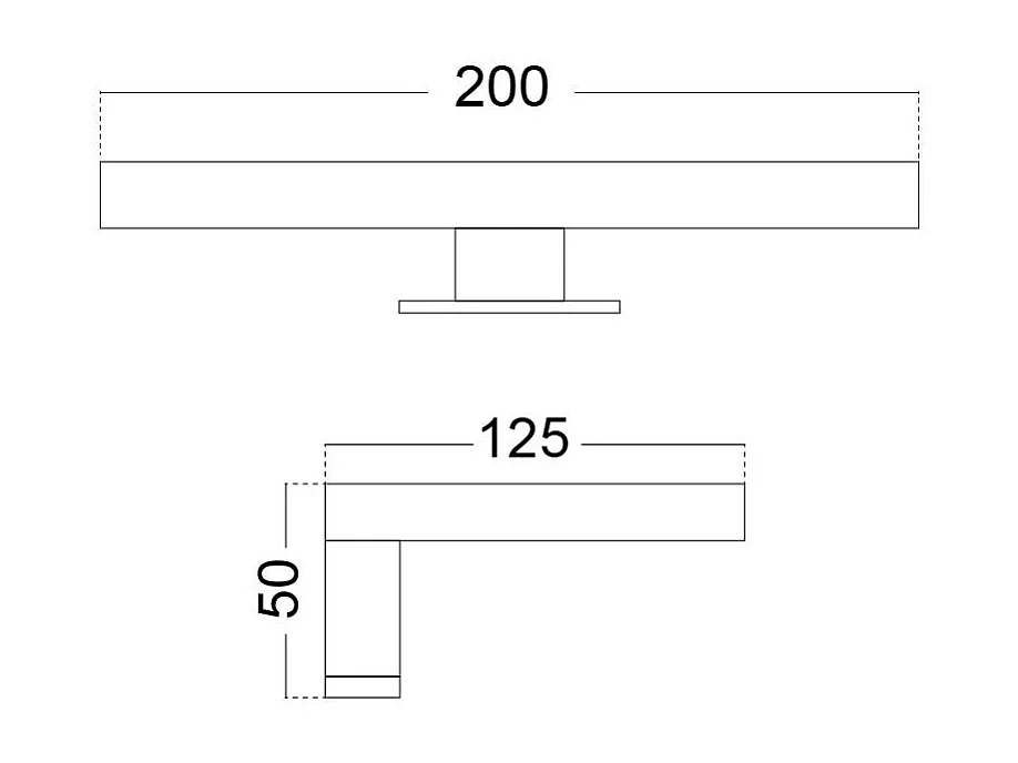 Applique Led Pour Miroir De Salle De Bain Avec Finition Noire 20X5x12.5 | Nettuno