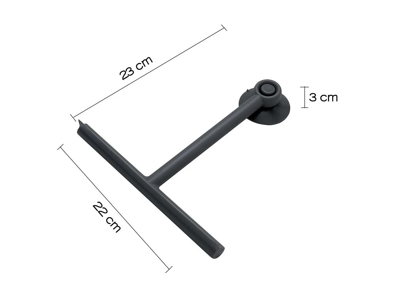 Essuie-Glace Noir Mat Avec Fixation Par Ventouse | Sandalo