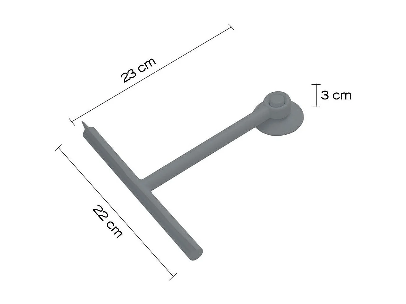 Essuie-Glace De Douche Avec Fixation Par Ventouse Gris | Sandalo