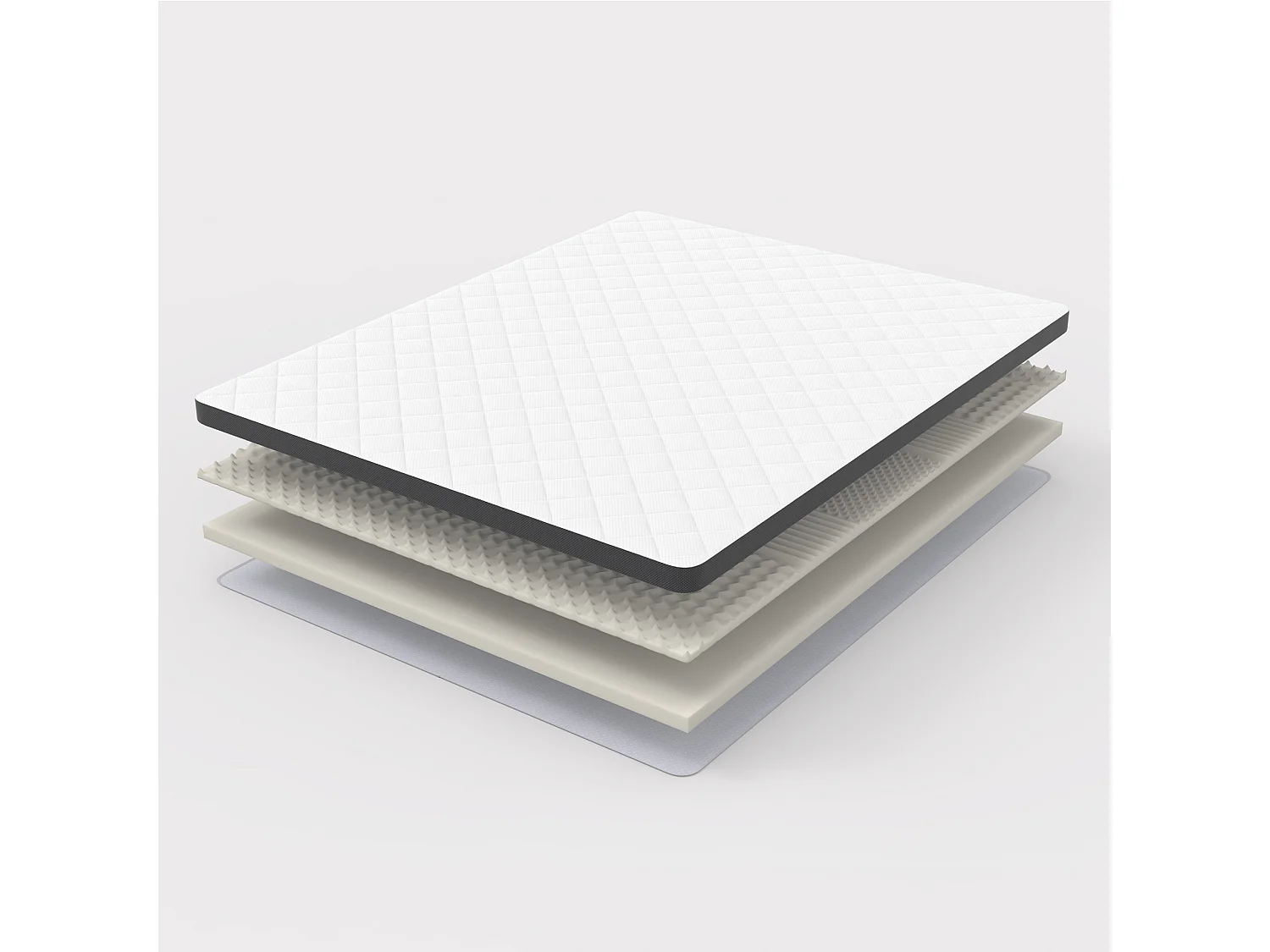 Colchón H3 confortable, soporte medio, certificado Eco-Tex, 7 cm de alto, tamaño 120x200 cm, espuma de 7 zonas, soporte eficaz para la cintura.