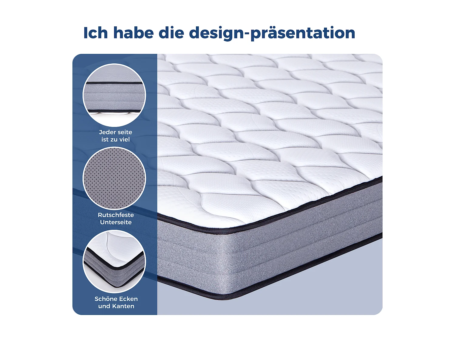 Matelas à ressorts ensachés 120x200 cm H3, 20 cm, 1000 ressorts, housse en Lyocell, 7 zones, certifié Oeko-TEX - Confort optimal pour un sommeil de qualité.