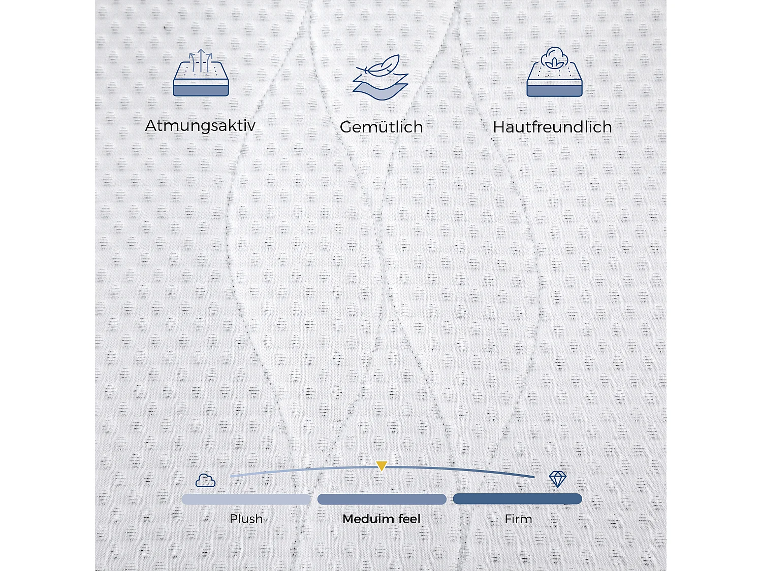 Colchón de muelles ensacados H3 180x200 cm, 7 zonas ergonómicas, 20 cm de altura, certificado Öko-Tex - Confort óptimo y soporte firme para un mejor descanso.