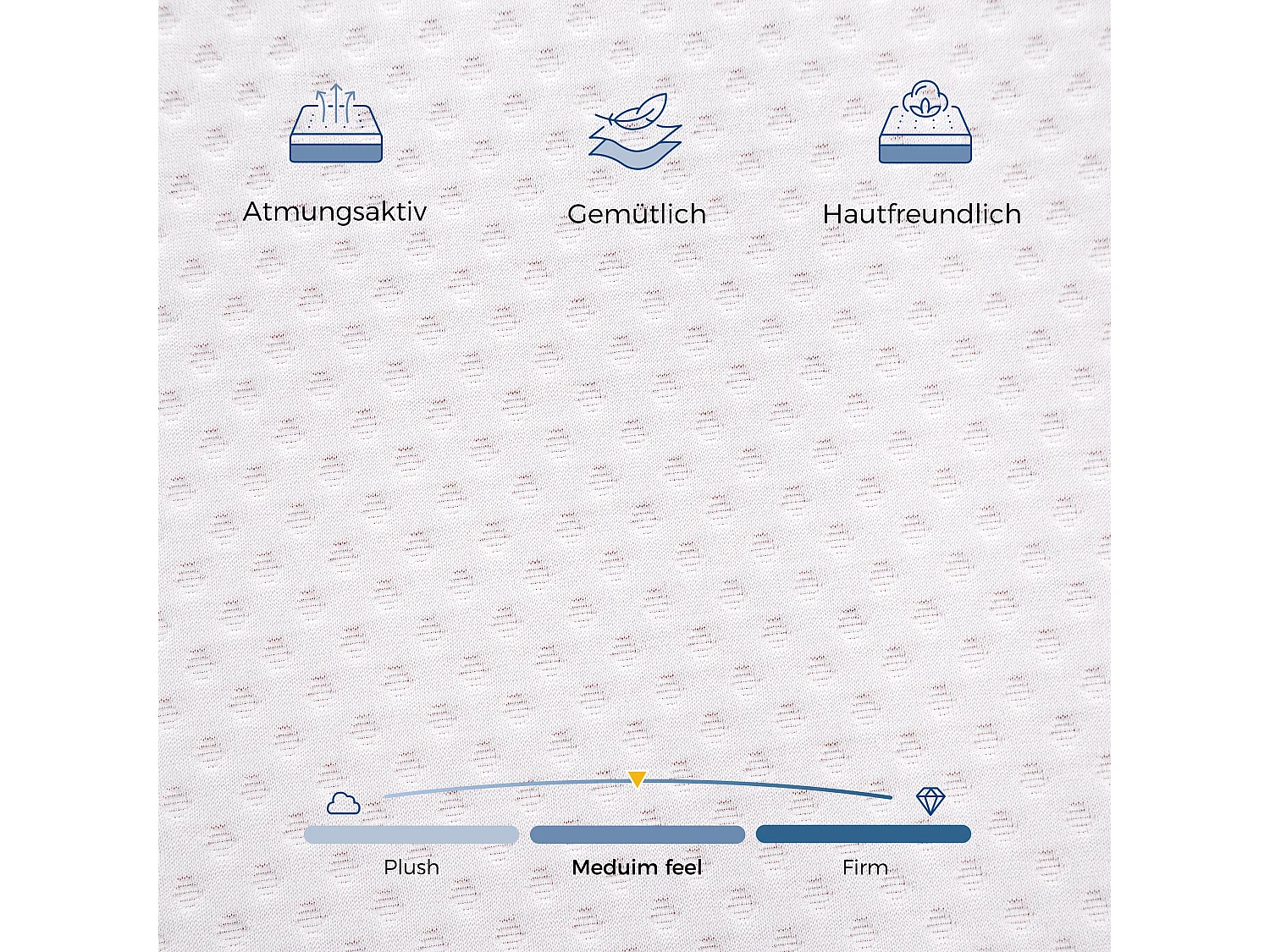 Matras van schuimrubber, 160x200 cm, medium comfort H3/H4, hoogte 20 cm, Oeko-TEX-gecertificeerd, omkeerbaar, afneembare hoes, grijs en wit.