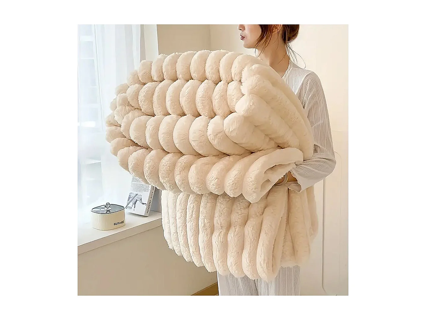 Plaid - 1.00 x 1.50 m - Beige