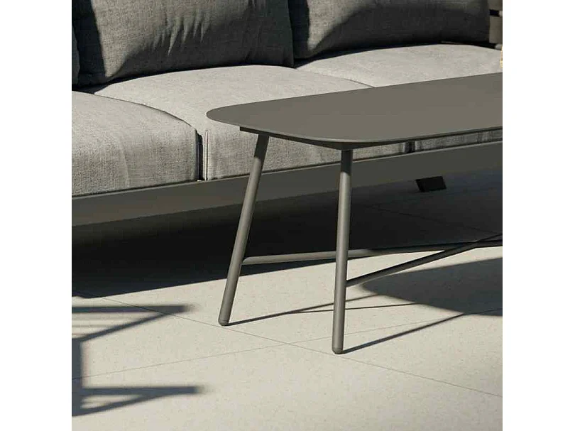 Conjunto de Jardín TORONTO Antracita en Aluminio y Madera Sintética