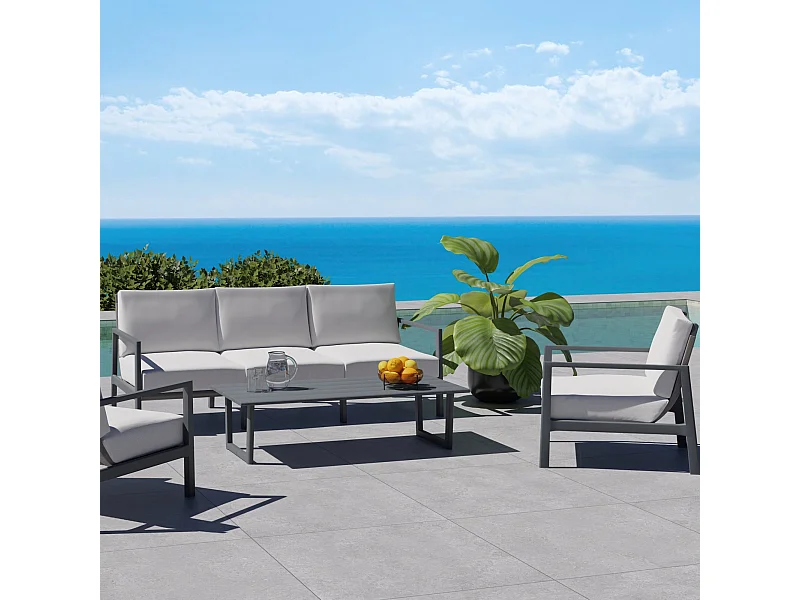 Conjunto de jardín ONIX 4 piezas Antracita