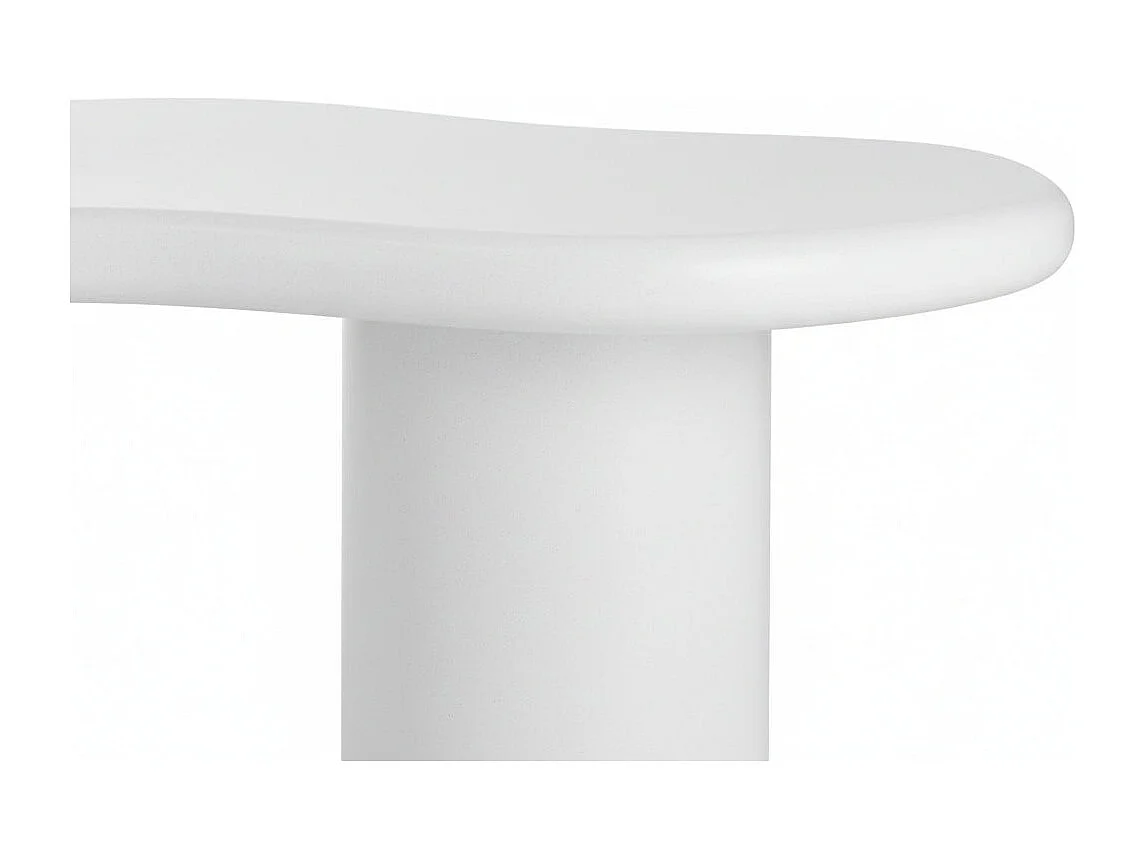 Table Basse Blanche en MDF – Forme Organique 120 cm