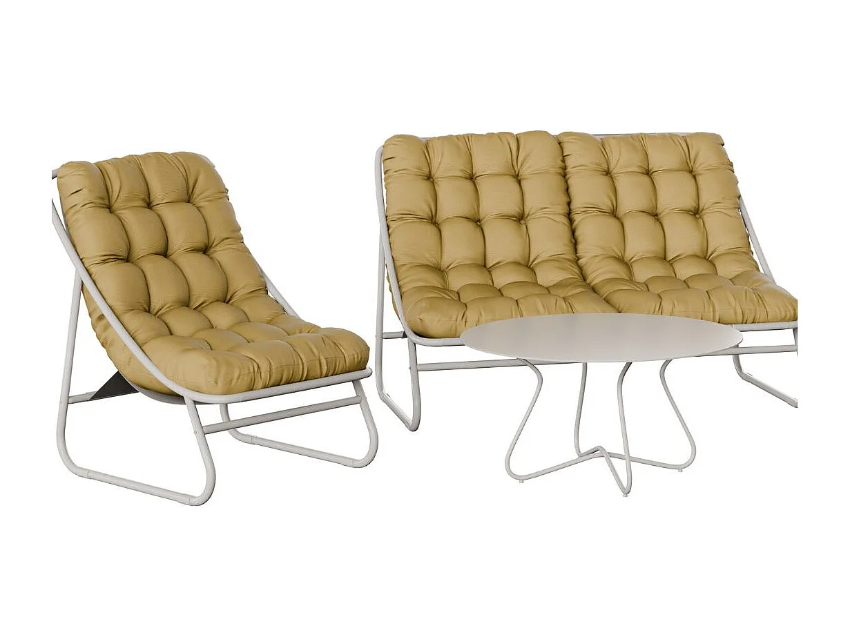 Conjunto de jardim FORMENTERA 4 lugares Mostarda