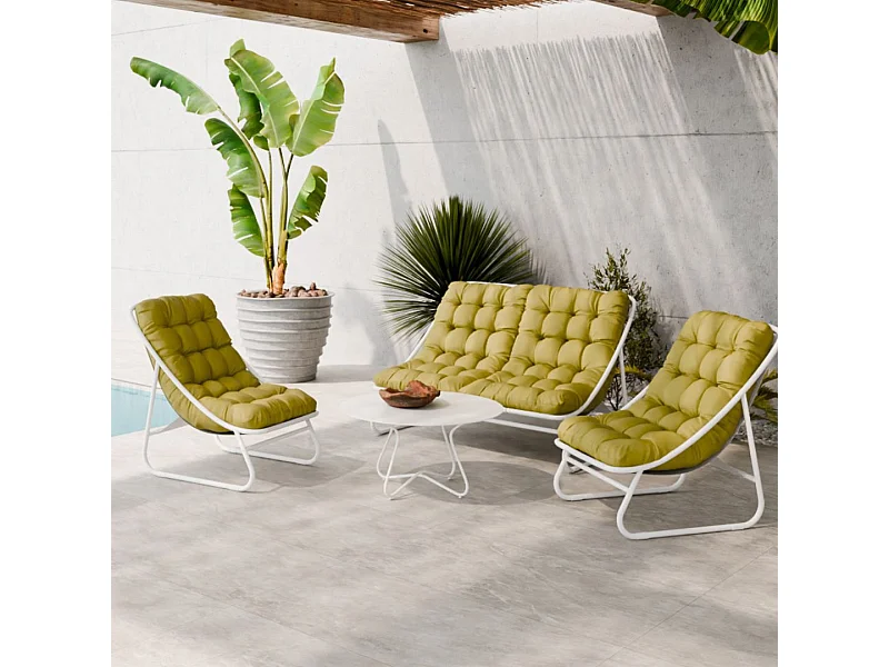 Conjunto de jardim FORMENTERA 4 lugares Mostarda