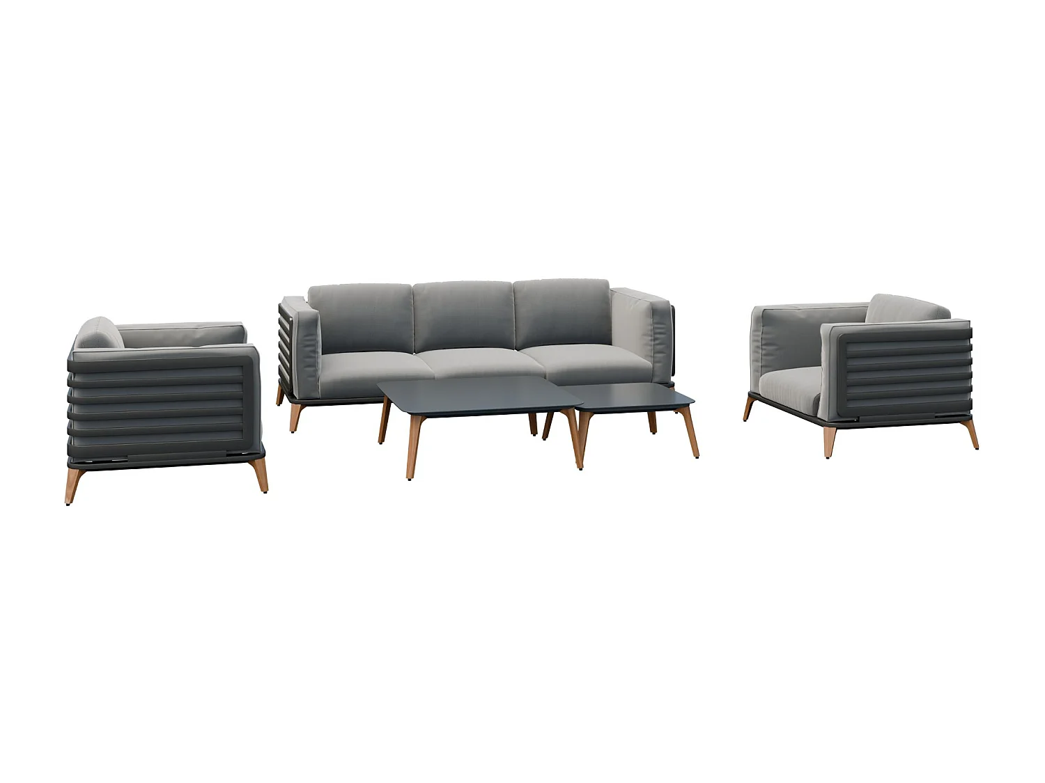 Conjunto de jardín FERRARI Gris