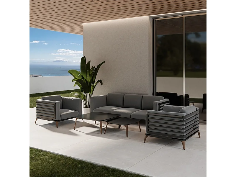 Conjunto de jardín FERRARI Gris