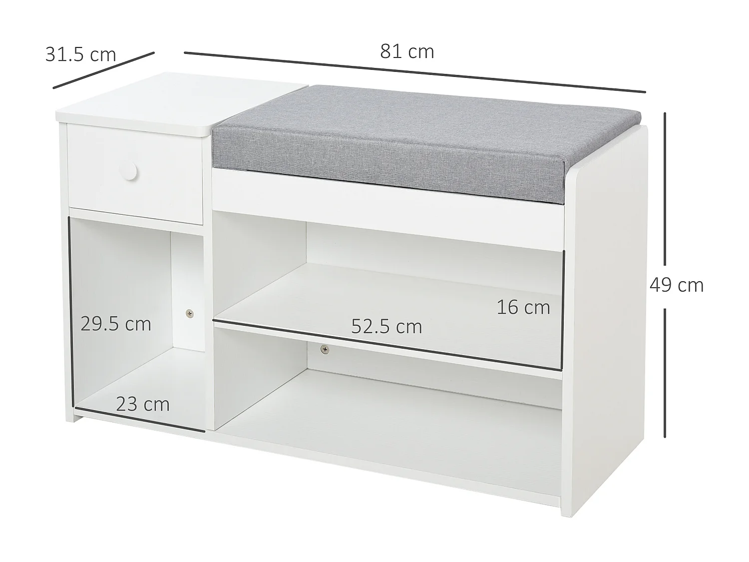 Poltrona a dondolo per interni con braccioli e cuscini in legno