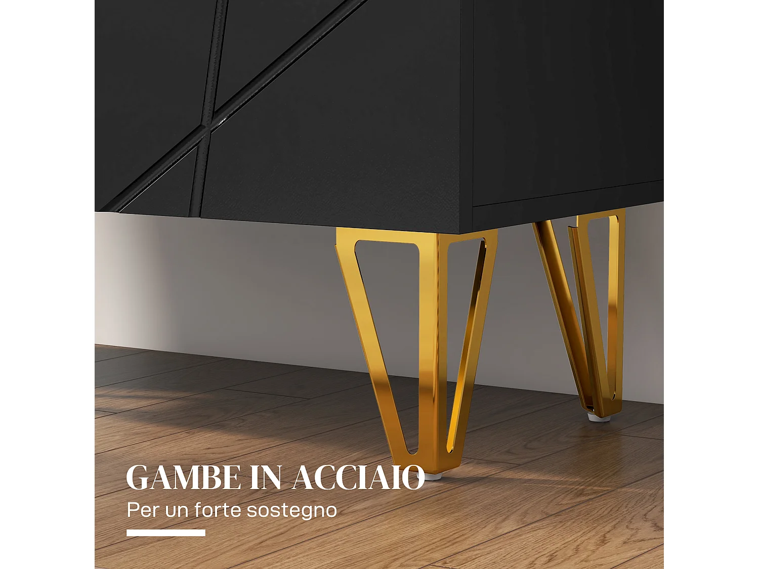 Mobile scarpiera per 15-20 paia di scarpe e ripiani regolabili nero