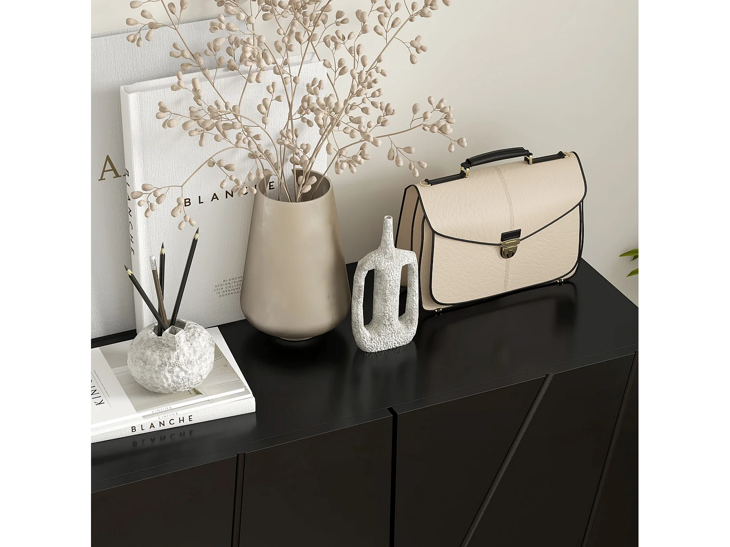 Mobile scarpiera per 15-20 paia di scarpe e ripiani regolabili nero