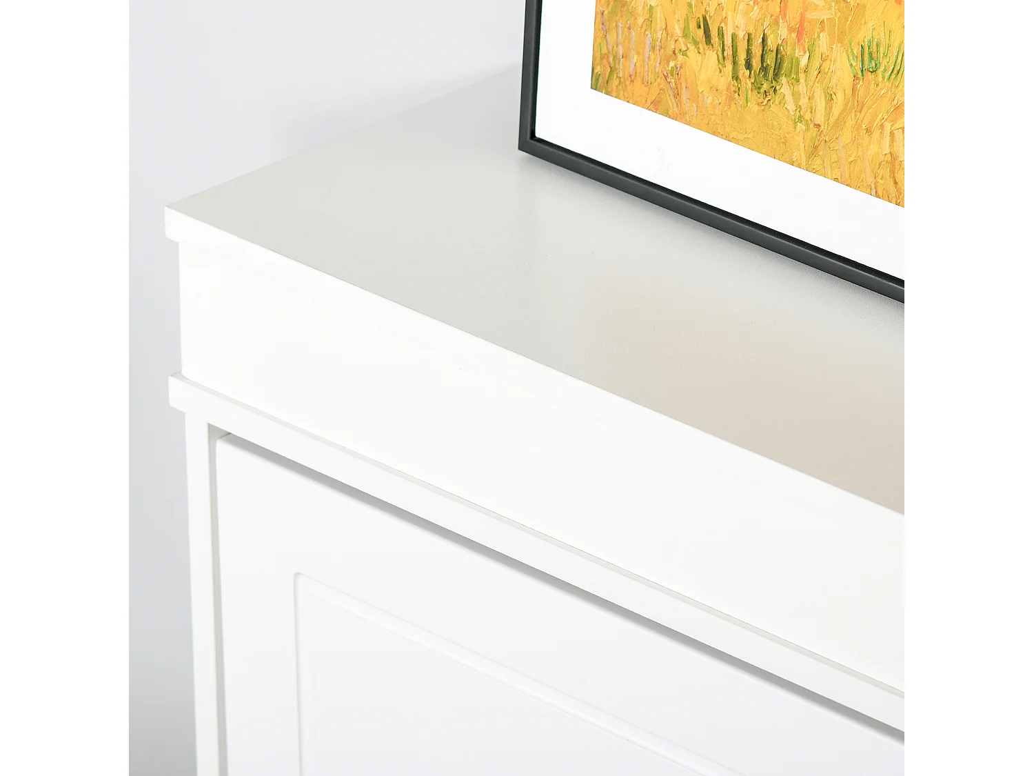 Scarpiera salvaspazio 4 cassetti con mensola regolabile bianco