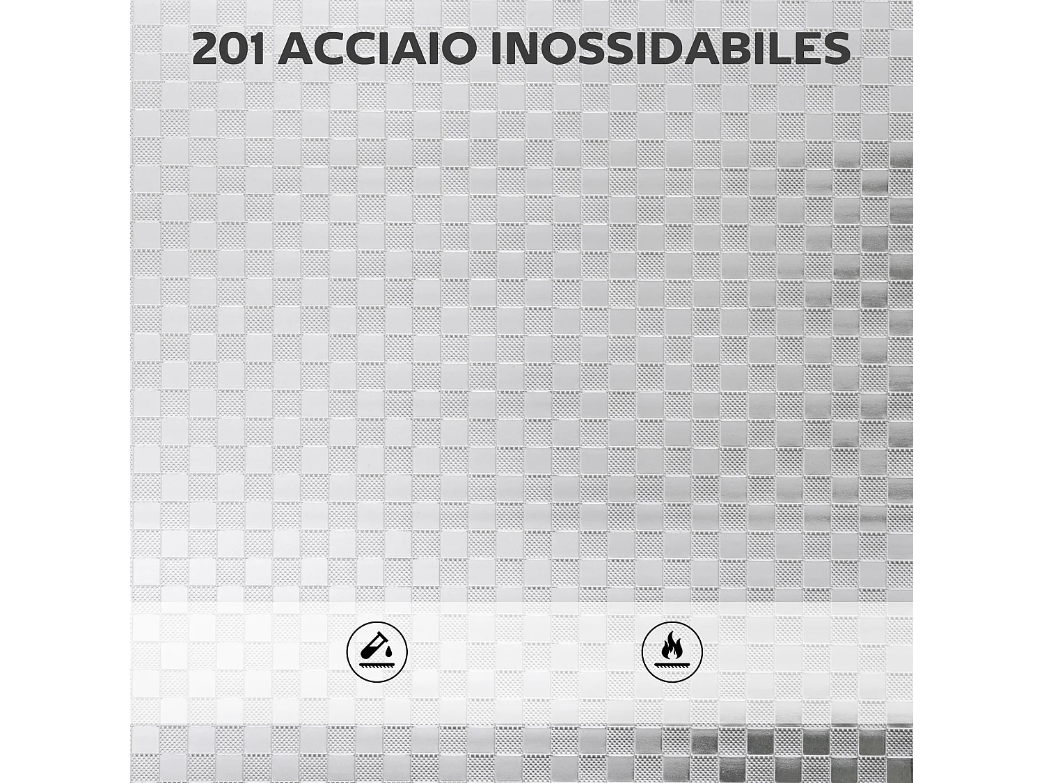 Carrello da cucina a 3 livelli con ripiano centrale regolabile e bordi rialzati