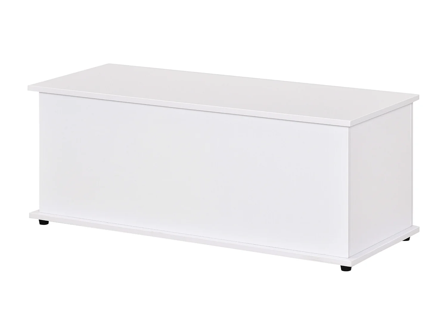 Panca contenitore in legno multiuso per camera ingresso bianco