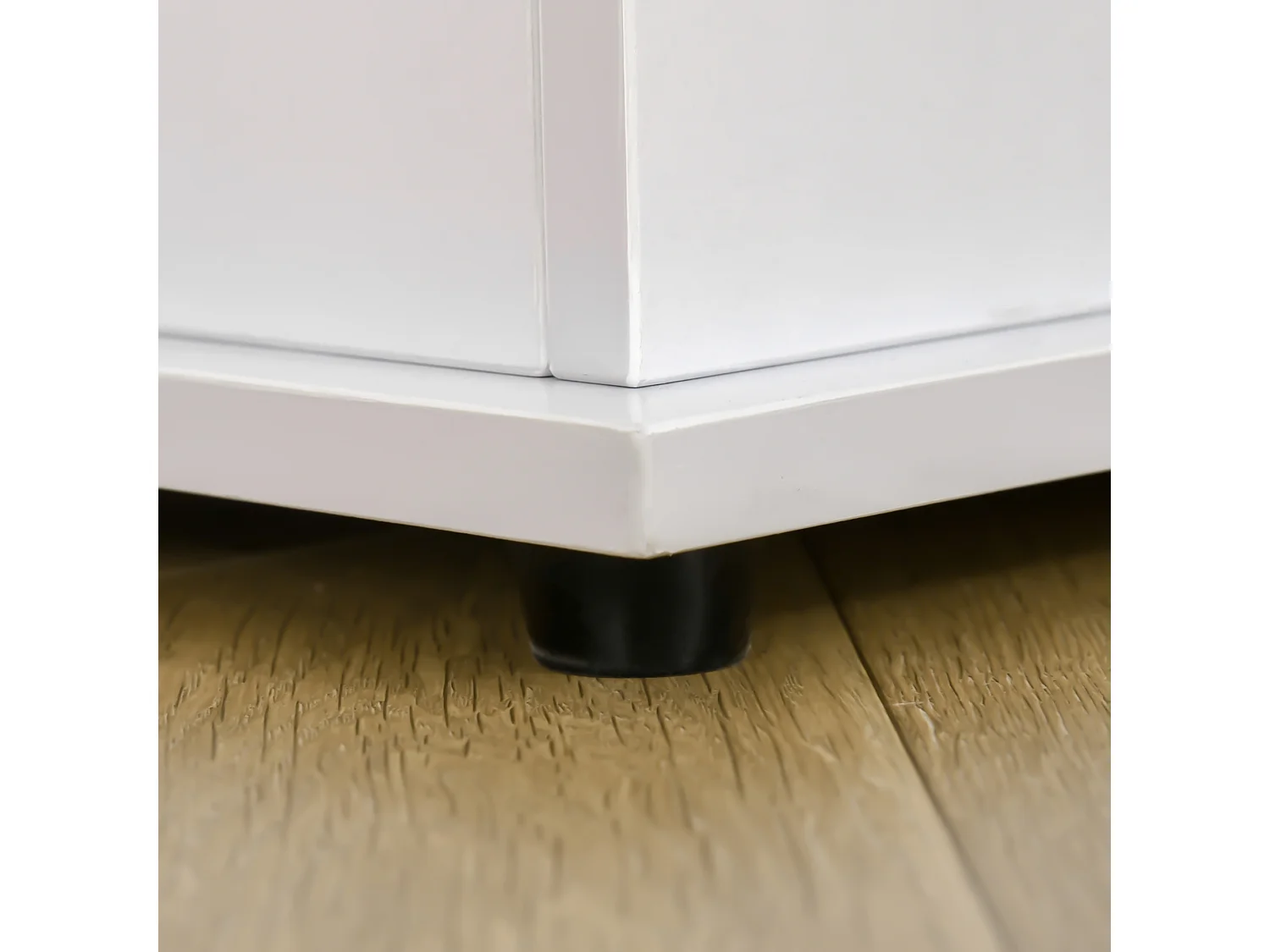 Panca contenitore in legno multiuso per camera ingresso bianco