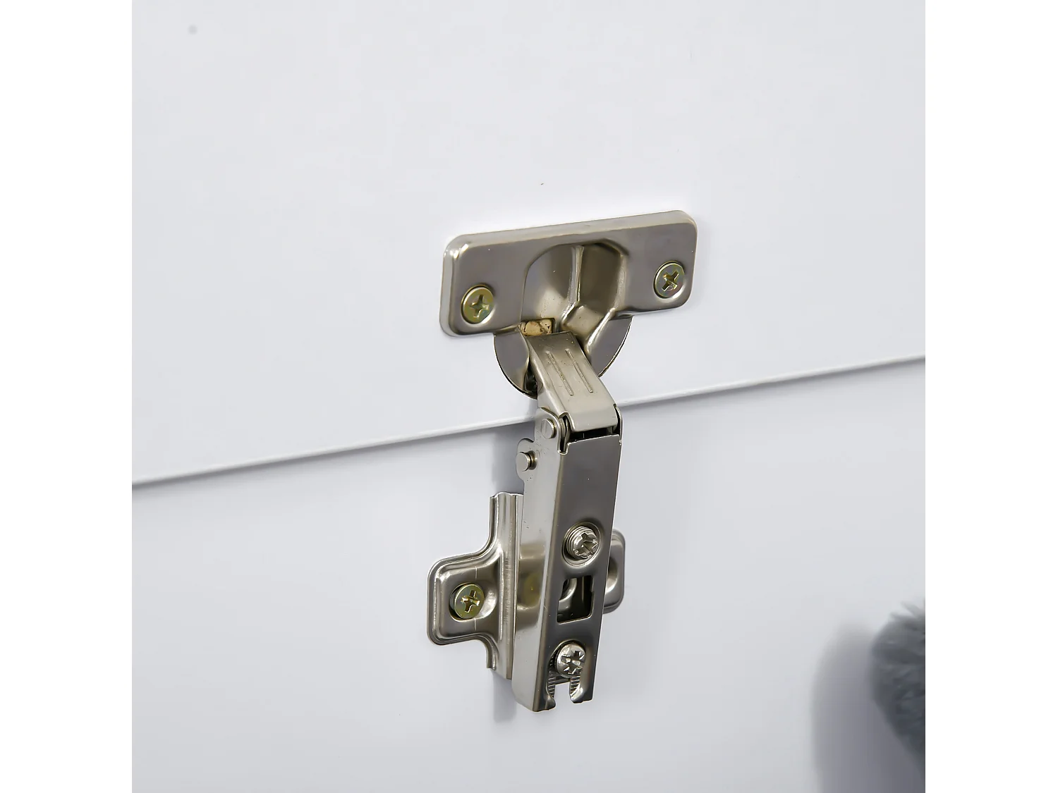 Panca contenitore in legno multiuso per camera ingresso bianco