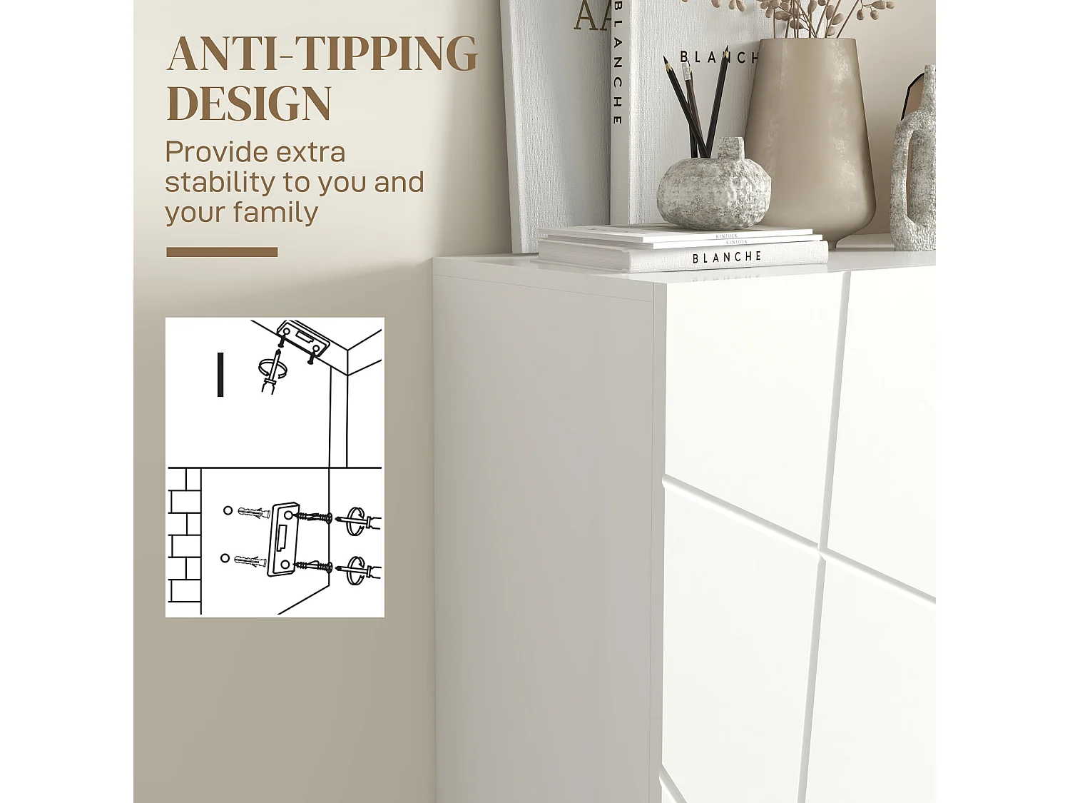 Scarpiera salvaspazio per 15-20 paia di scarpe mobile scarpiera a 2 ante