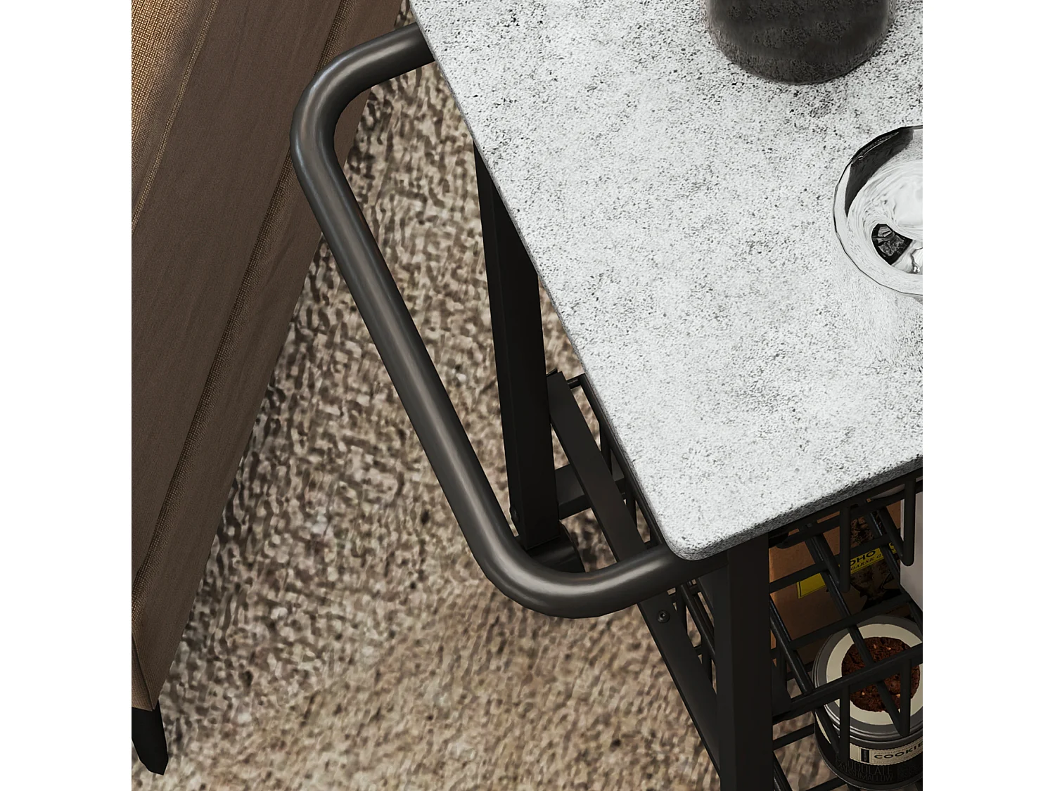 carrello cucina a 4 ripiani, carrellino cucina salvaspazio con cestini estraibili