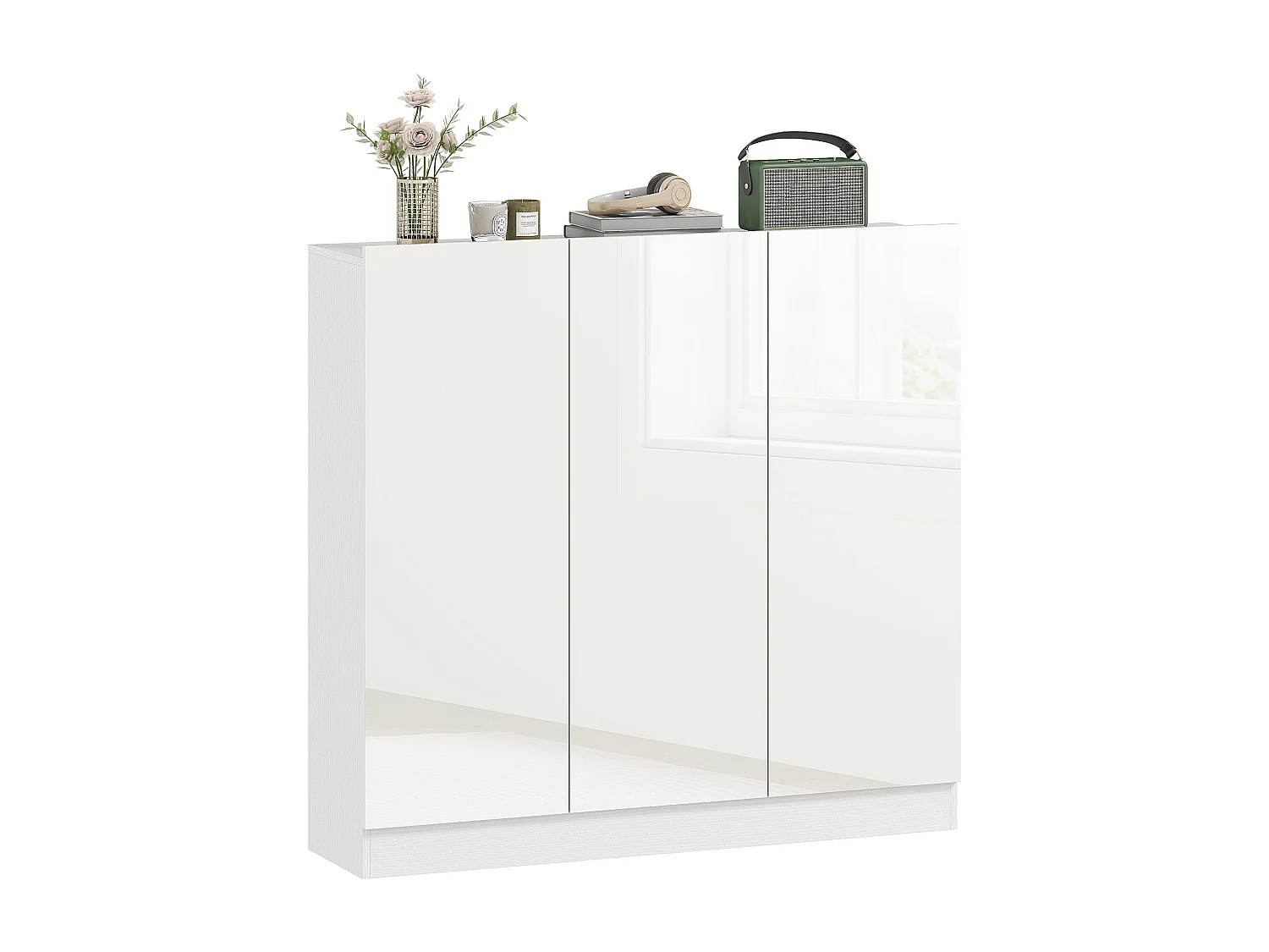 Scarpiera ingresso con 4 fori di ventilazione scarpiera armadio multiuso a ripiani regolabili