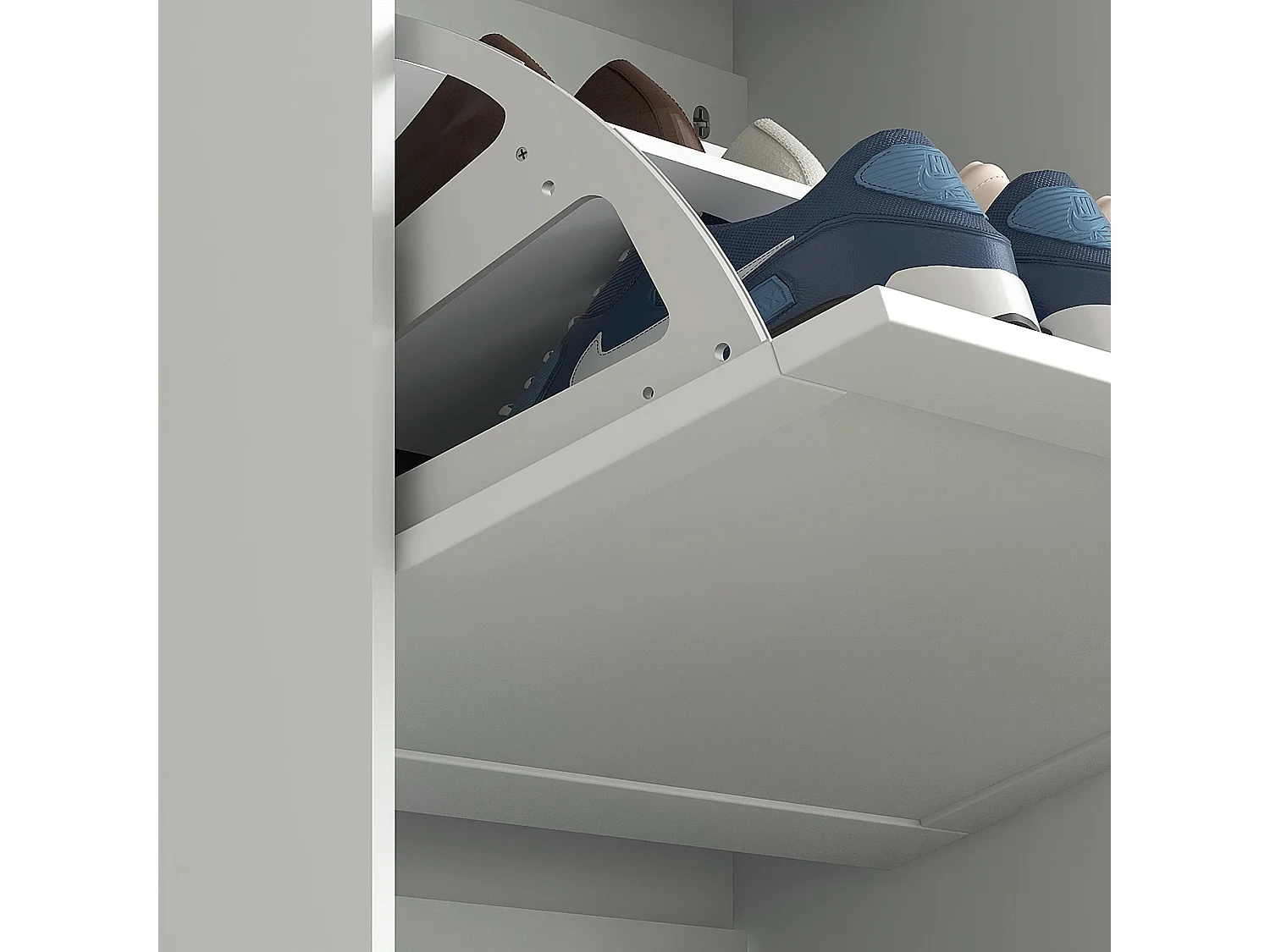 Scarpiera salvaspazio slim con 3 ante a ribalta scarpiera ingresso moderna in legno