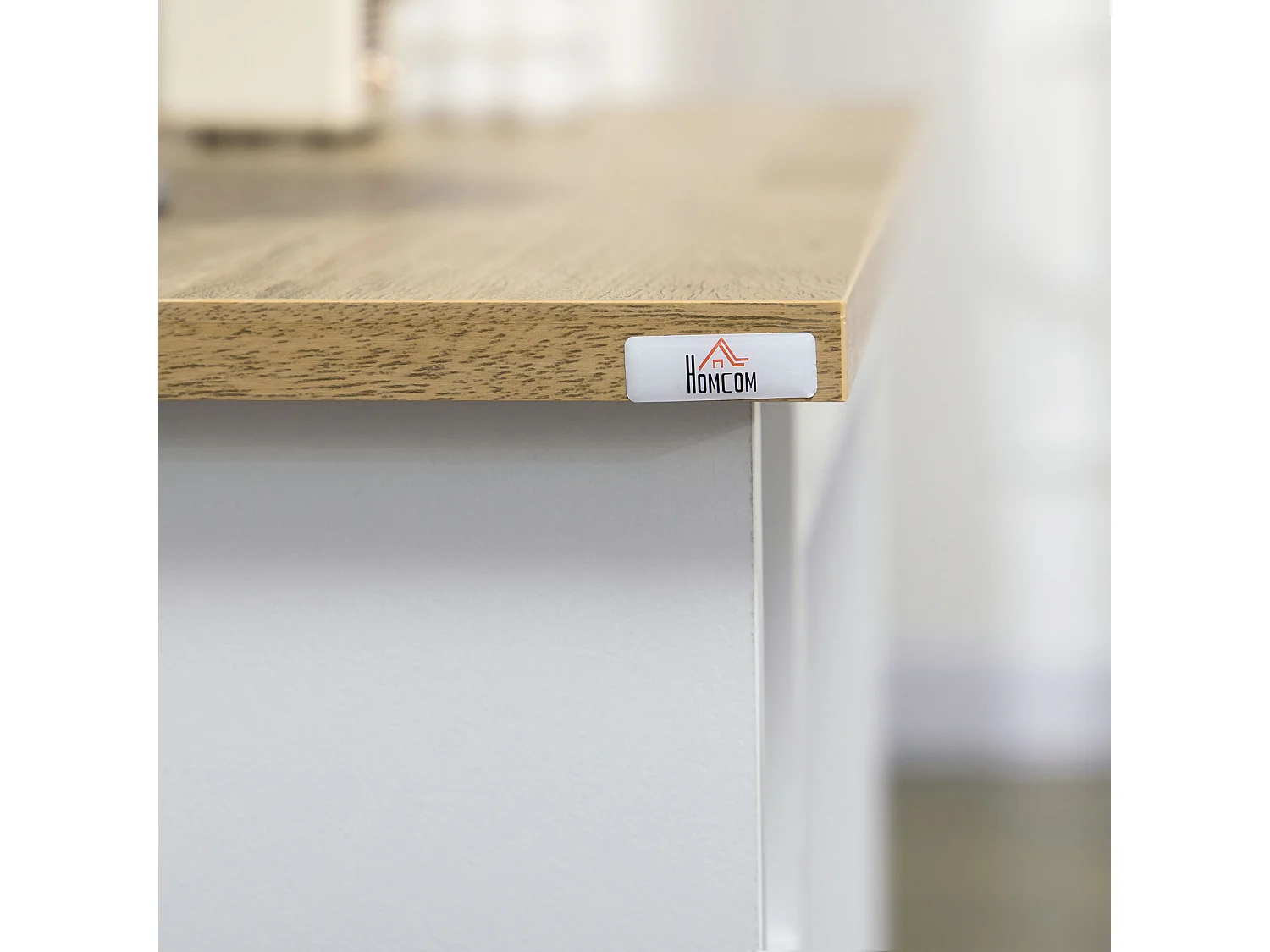 Carrello da cucina con armadietto e ripiani regolabili bianco