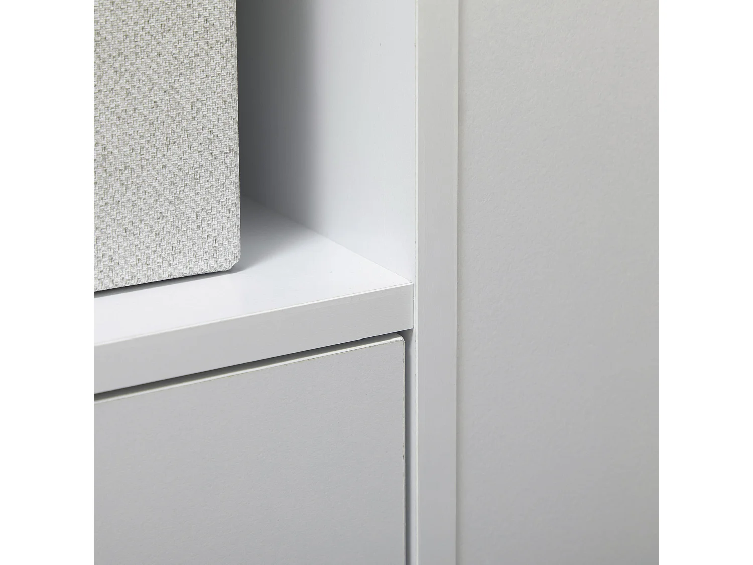 Carrello da cucina con armadietto e ripiani regolabili bianco