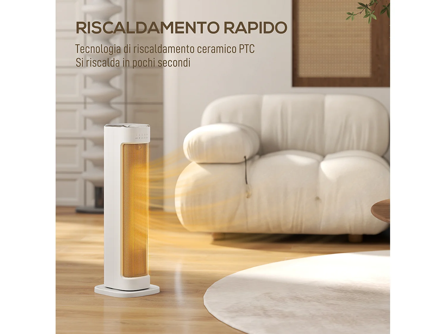 Stufa elettrica ceramico 2000w con 3 temperature regolabili stufetta elettrica