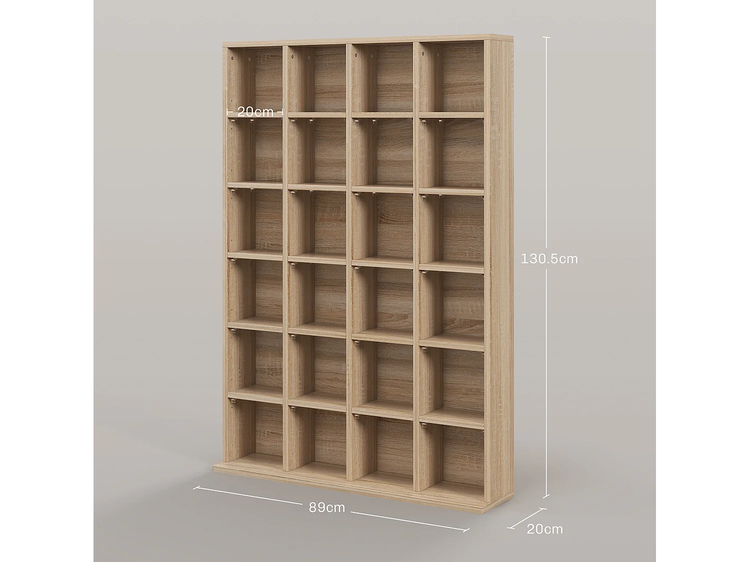 Mobile porta cd con ripiani regolabili, scaffale porta 456cd/336dvd salvaspazio in legno