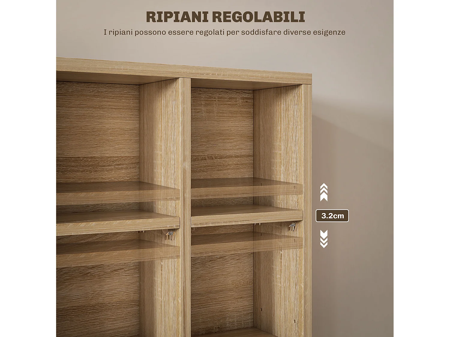 Mobile porta cd con ripiani regolabili, scaffale porta 456cd/336dvd salvaspazio in legno