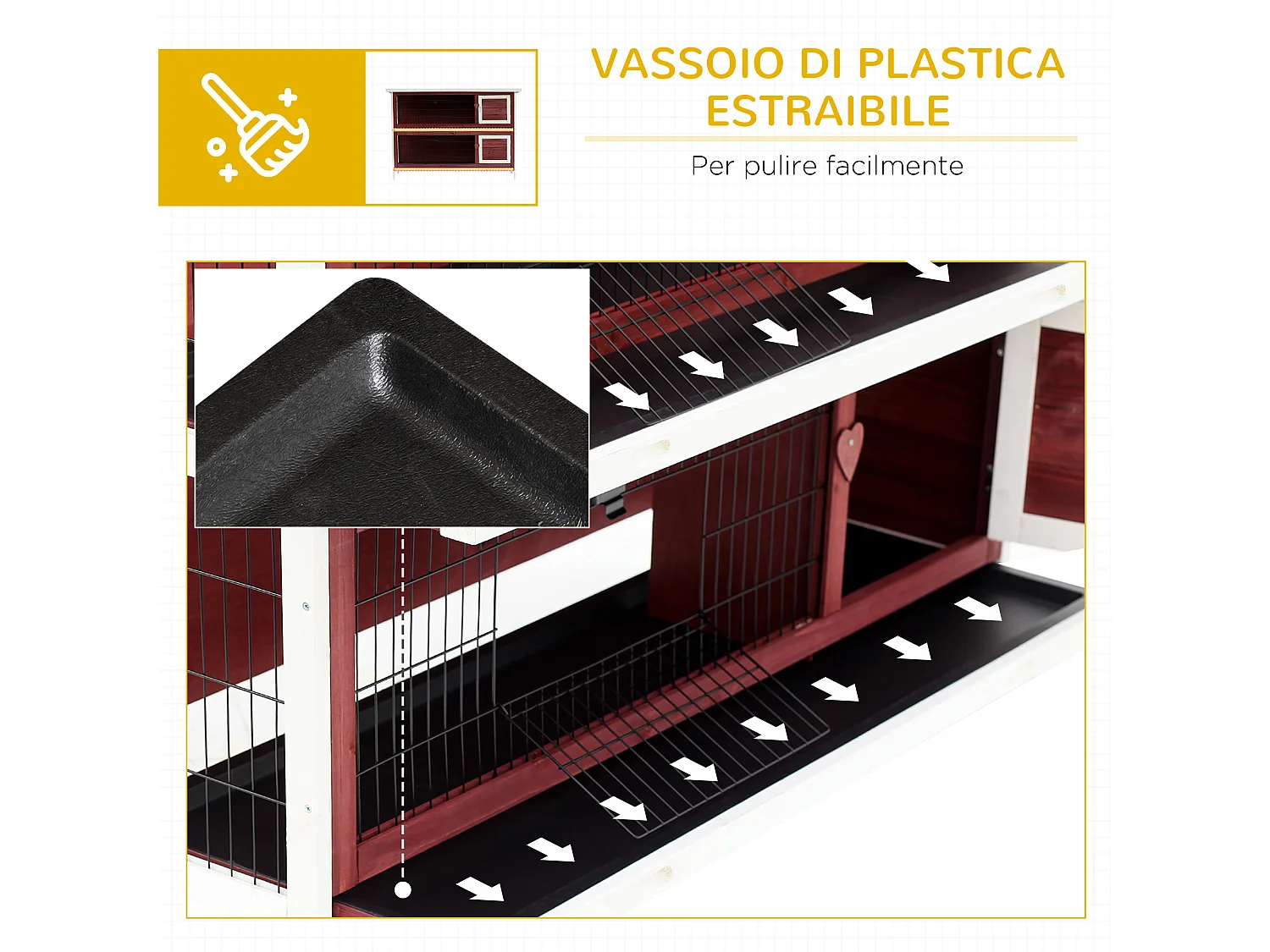 Conigliera da Esterno in Legno, Gabbia per Conigli