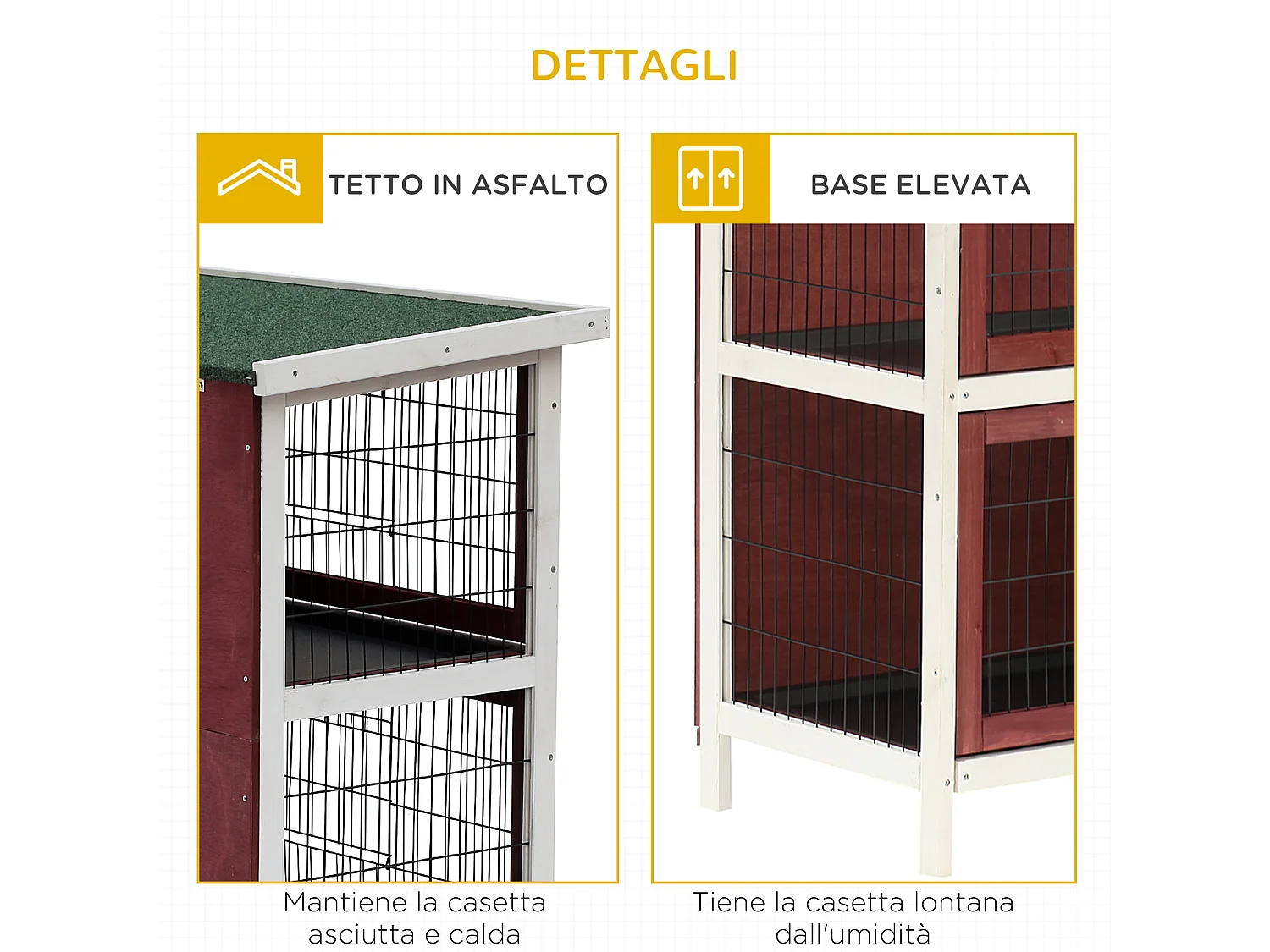 Conigliera da Esterno in Legno, Gabbia per Conigli