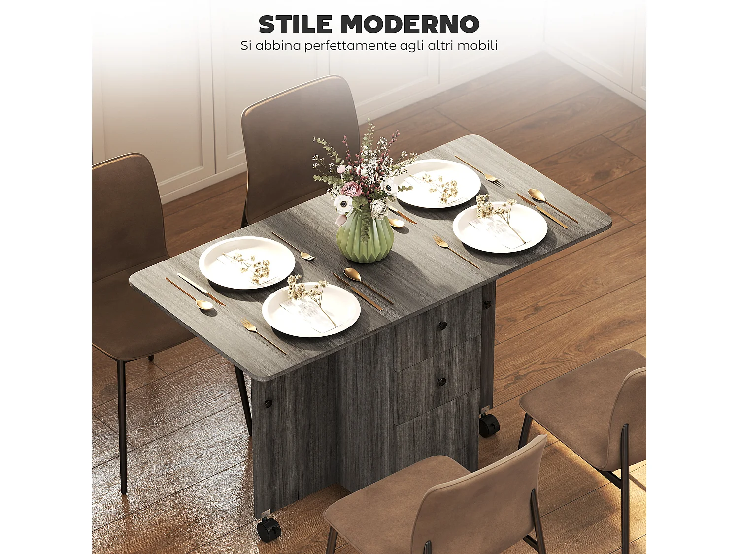 Tavolo da pranzo pieghevole tavolo cucina a ribalta