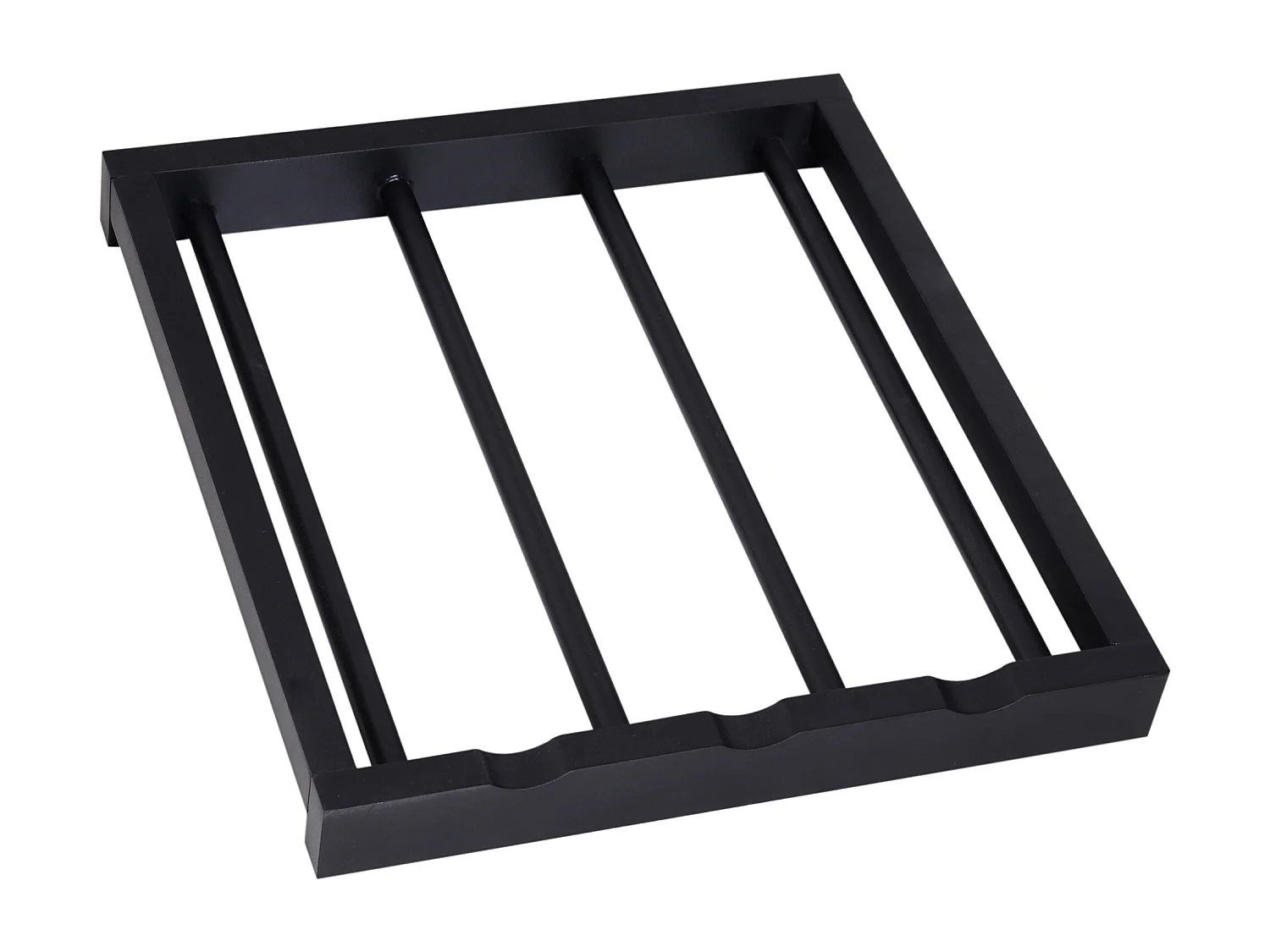 Carrello da cucina multiuso 74x37x75cm in legno di pino nero