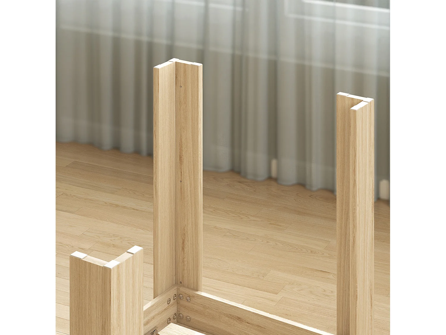 Tavolo da pranzo allungabile per 6-8 persone con pannelli a ribalta