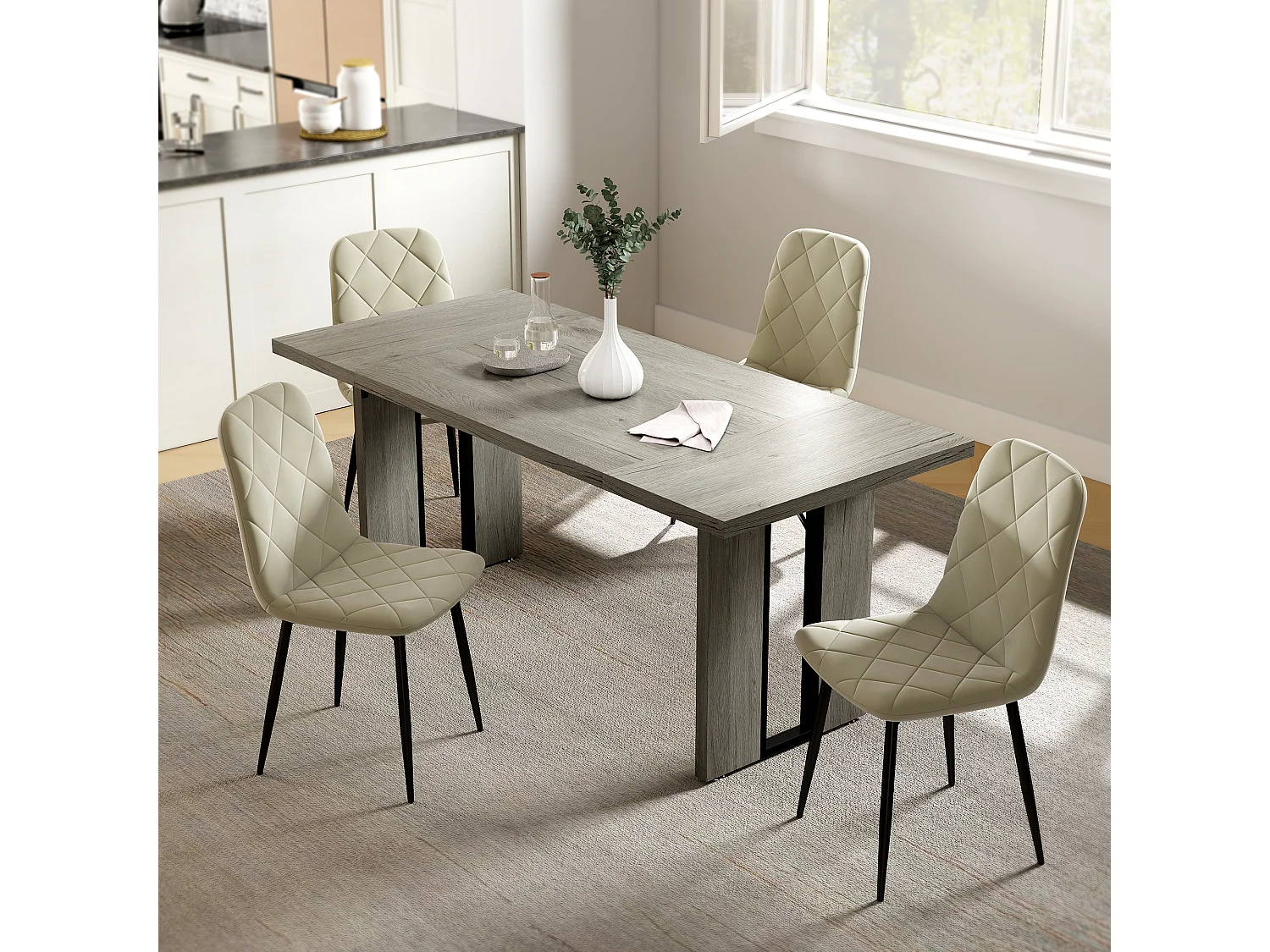 tavolo da pranzo per 8 persone, tavolo cucina con piano spesso