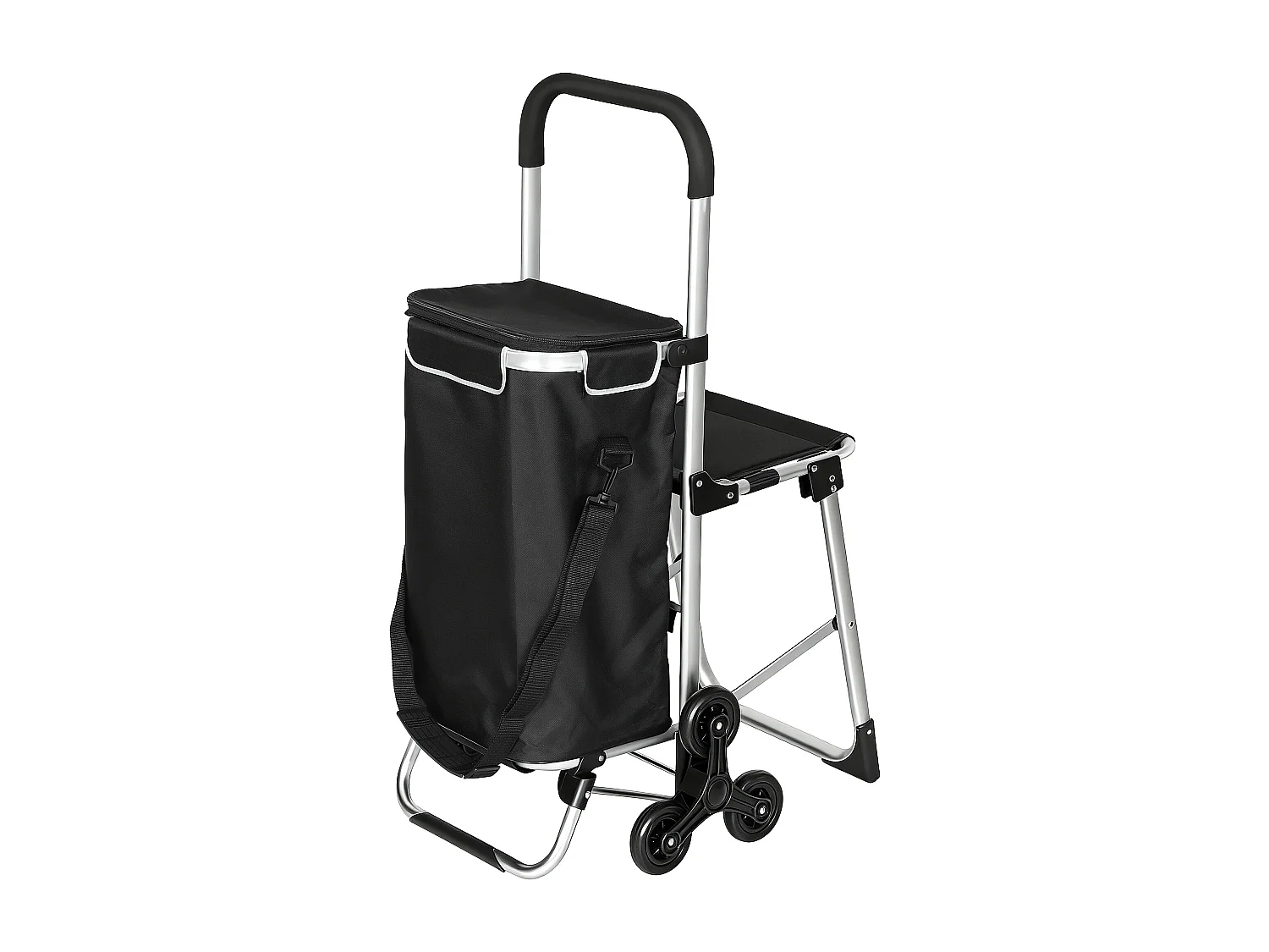 Carrello spesa con sedile pieghevole carrellino spesa