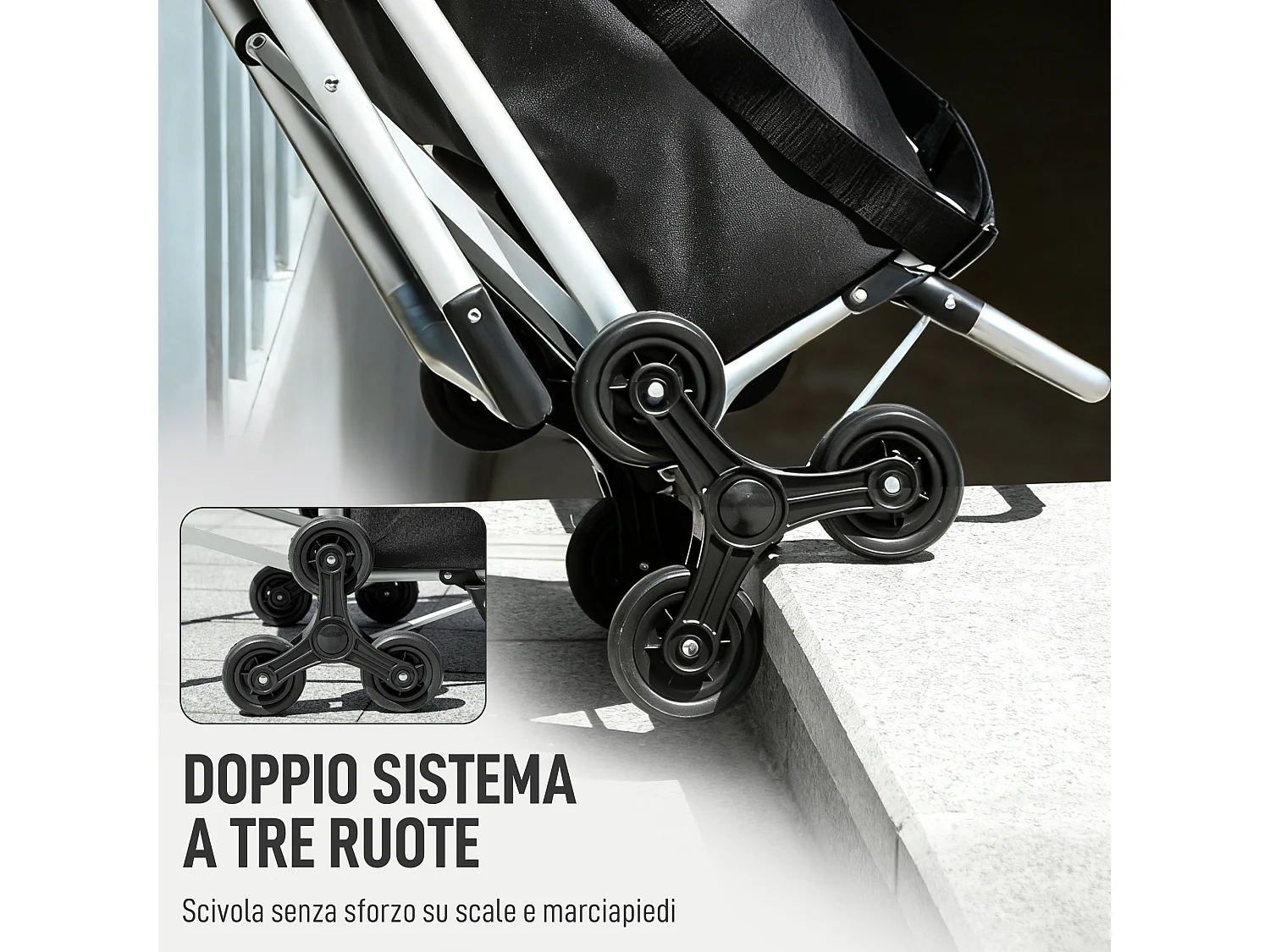 Carrello spesa con sedile pieghevole carrellino spesa